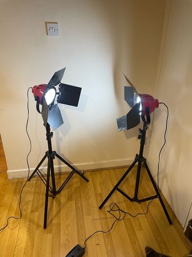 LED Red Head Lights with Dimmer x2