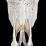 Large hand Carved Bull Skull  Lotus Design Image 3