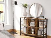 Bookcase with 6 Compartments, Standing Shelf, Storage Shelf, TV Table, Console Table, Office, Living Room, Bedroom, 33 x 120 x 80 cm, Industrial Design, Vintage Brown/Black FREE DELIVERY