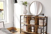 Bookcase with 6 Compartments, Standing Shelf, Storage Shelf, TV Table, Console Table, Office, Living Room, Bedroom, 33 x 120 x 80 cm, Industrial Design, Vintage Brown/Black FREE DELIVERY