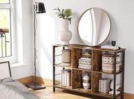 main image for ad Bookcase with 6 Compartments, Standing Shelf, Storage Shelf, TV Table, Console Table, Office, Living Room, Bedroom, 33 x 120 x 80 cm, Industrial Design, Vintage Brown/Black FREE DELIVERY