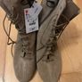 Zara khaki/sand suede boots Image 2