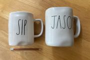 Rae Dunn Mug Pair SIP and JASON