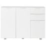 Sideboard High Gloss White 107x35x76 cm Image 3