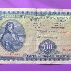 Irish ten pound lavery note