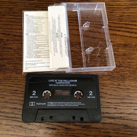 Carpenters live at the Palladium Audio cassette tape