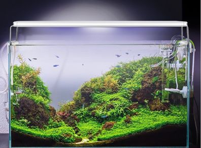 22-49cm Fish Tank Lamp With Extendable Brackets White And Blue LEDs Fits for Aquarium