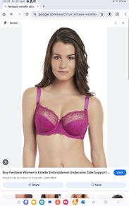 Fantasie Estelle - Underwired Side Support Bra 30F and Briefs S - Berry - BNWT RRP 80