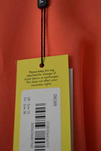 Karen Millen Frilly Dress SIZE 10 Coral