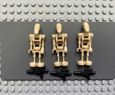 lego Star Wars sw0001c Battle Droid BUNDLE minifigures Tan, Angled Arm and Straight Arm