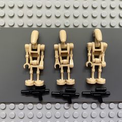 lego Star Wars sw0001c Battle Droid BUNDLE minifigures Tan, Angled Arm and Straight Arm