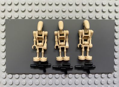 lego Star Wars sw0001c Battle Droid BUNDLE minifigures Tan, Angled Arm and Straight Arm