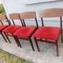 mid century teak dining chairs x4 Image 9