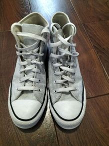 Gorgeous glittery silver converse size 5/38 junior