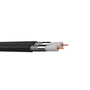 RG6 Twin Cable Black 100 Meters Twin Coaxial Cable