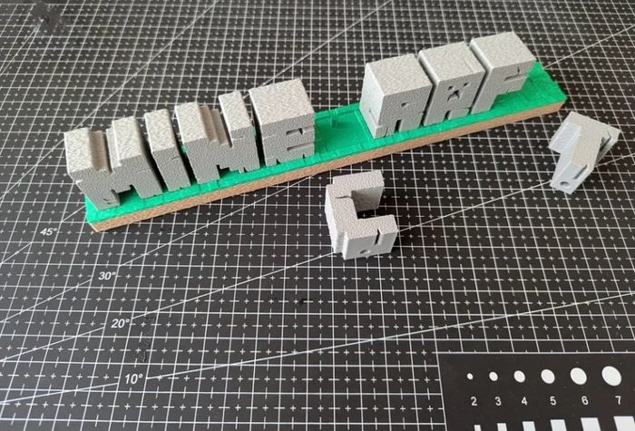Customisable Minecraft name plate