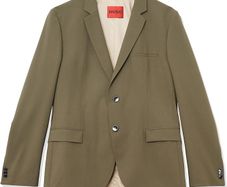 HUGO BOSS Men's Blazer Jacket, Dark Beige 257. EU 42 / L