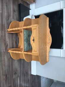 Vintage Style Wooden Cabinet with Chair