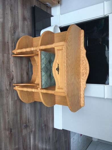 Vintage Style Wooden Cabinet with Chair