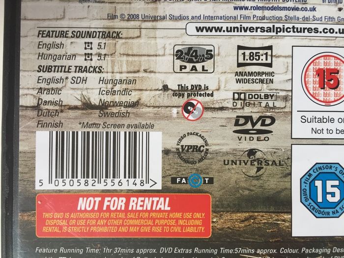 Role Models [2009] Seann William Scott, Christopher Mintz-Plasse, Jane Lynch, Eleizabeth Banks & Paul Rudd  [Movie DVD]