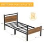 Single Bed Frames with Wood Headboard Image 7