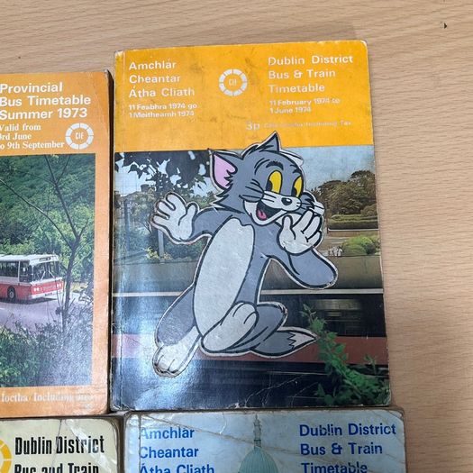 Dublin Bus \ Provincial Timetables with Maps - all different 1972-1978