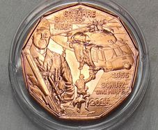 Austria 5 Euro Copper Uncirculated Coin 2015 - Austrian Armed Forces - Fathers Day