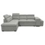 Grey Corner Sofa Bed + Storage + Footstool Image 3