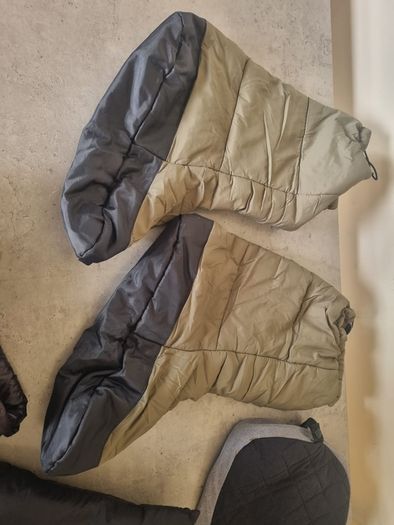 camping pillows and insulating boots