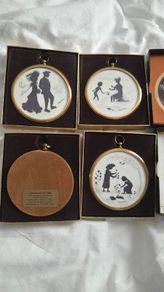 Vintage Set of 4 Peter Bates Silhouette Miniatures Four Seasons