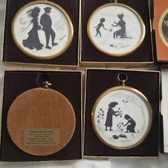 Vintage Set of 4 Peter Bates Silhouette Miniatures Four Seasons