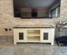 Marble top table n chairs n cabinets