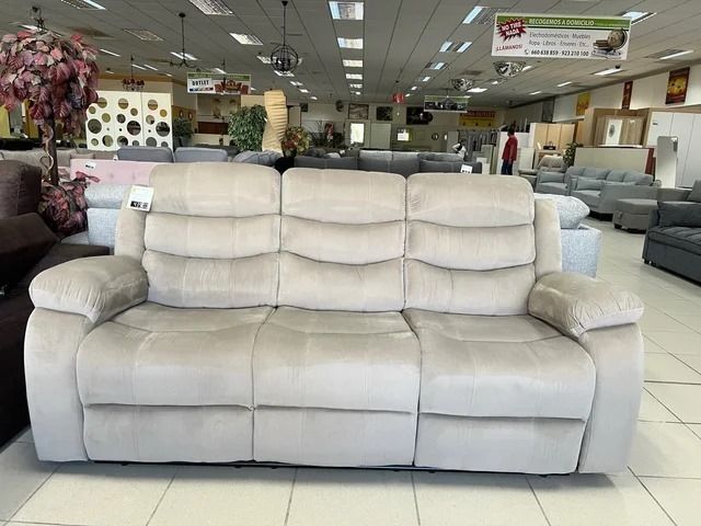 3 Seater Fabric Recliner Sofa Brown, brand new!