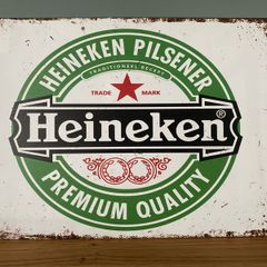 Heineken Tin Metal Sign