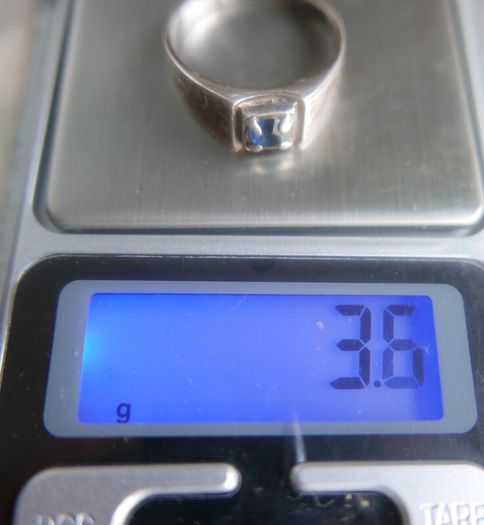 Antique Sterling Silver 925 Sapphire Ring
