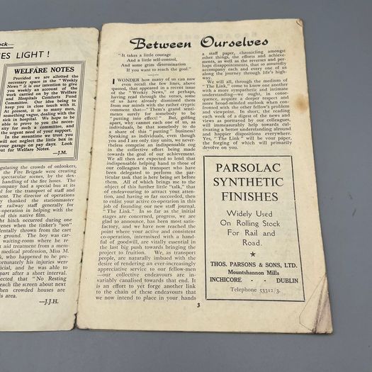 1950 CIE Weekly News Enterprise Belfast Dublin Cork Rail Link Irish Railway Mag