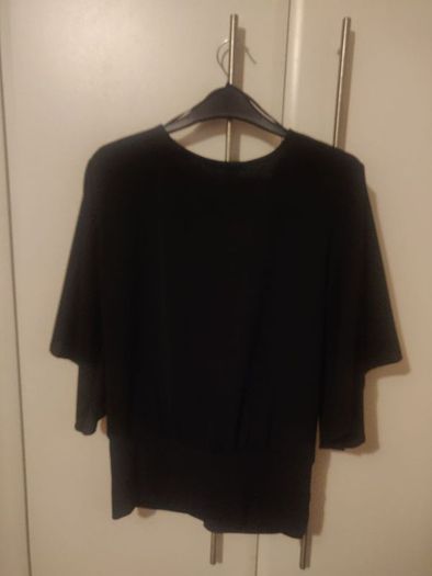Quiz Black Floral Embroidered Wrap Top