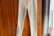 Cream pleather trousers