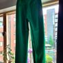 High waisted green trousers wide Leg size 38 Image 2