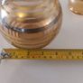 Fabulous Vintage Retro Mid-Century-Modern Small Pale Pink Glass Decanter with Gold and Silver Gilt Banding in a Lovely Spherical Shape, Irice, Czechoslovakia Image 7