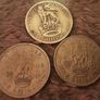 King George one shilling coins Image 2