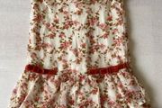Brand new with tag Girl's Cream Flower Print Dress | Size 5 years