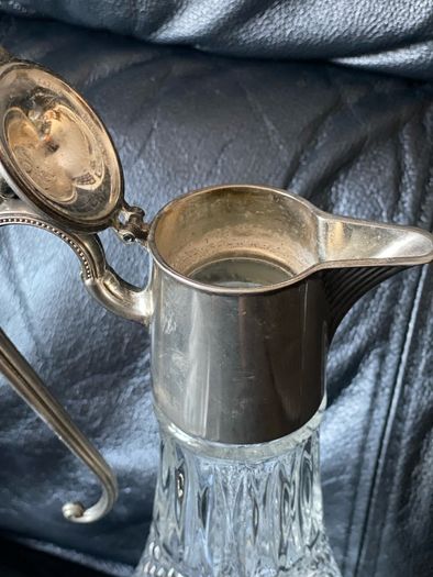 Vintage crystal wine jug