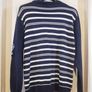 Fila 73 Vintage Mens Knitted Striped Jumper Navy White Sweater Size XL Image 3