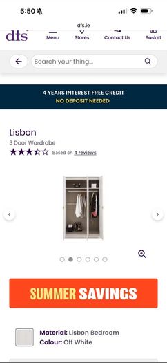 3 Door Wardrobe
