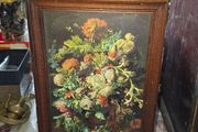Beautiful Old Floral Wooden Wall Mounted Cabinet Key Holder, Postage Available or Collection, Lots more Coins, Notes, Antiques and Collectables including Oil Lamps in my other ads