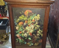 Beautiful Old Floral Wooden Wall Mounted Cabinet Key Holder, Postage Available or Collection, Lots more Coins, Notes, Antiques and Collectables including Oil Lamps in my other ads