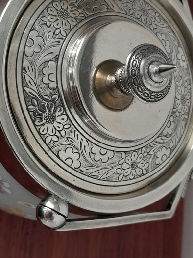 Antique Hand Enamelled Opaline Biscuits Jar 1890s