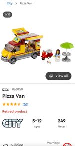 Lego City Pizza Van 60150