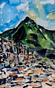 giants causeway watercolour